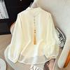 High-Quality Chinese Embroidery Top, Stand Collar, Spring/Summer, Lightweight, Casual Wear