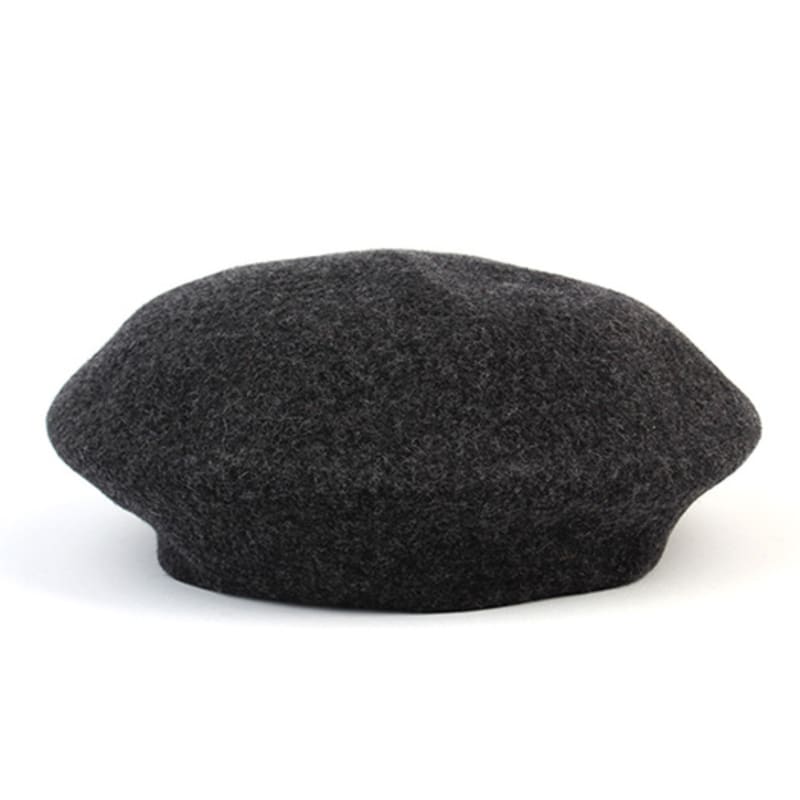 Universal Chemistry Wool Charcoal Overfit Beret Beret