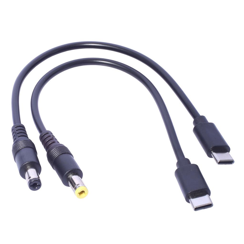 Convenient USB C to DC5.5x2.5mm/DC5.5x2.1mm Male Extension Cable Charging Cord for Tablets Cell Phones Charge Wire
