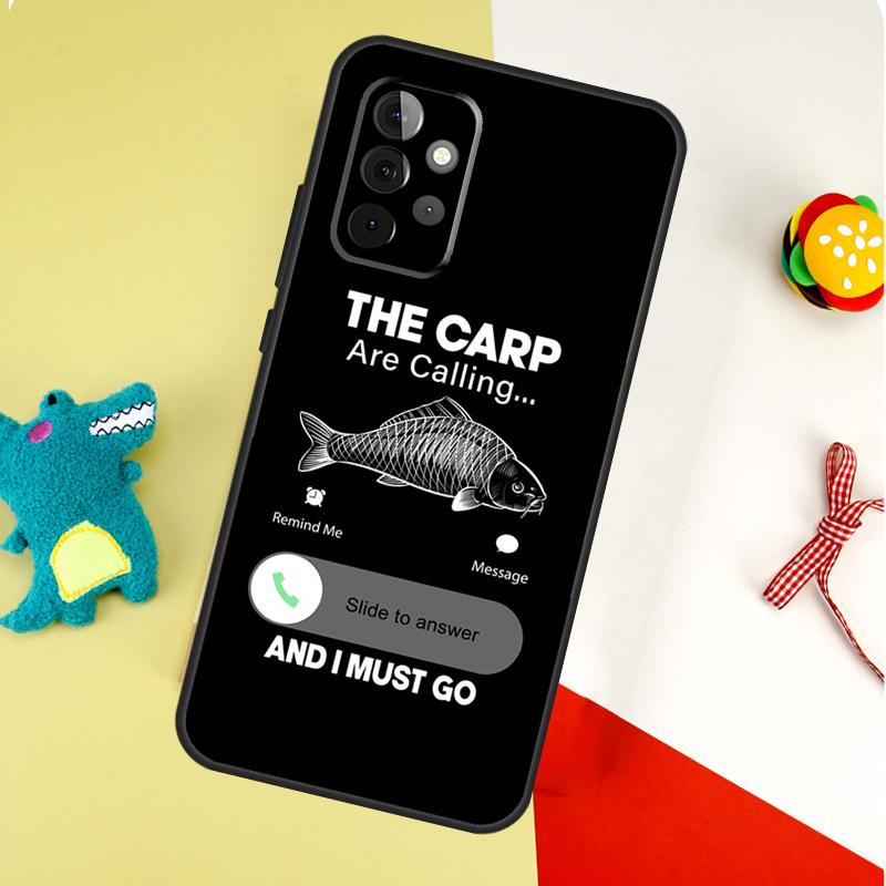 Carp Fish Fishing Rod For Samsung Galaxy A55 A35 A15 A54 A34 A14 A53 A33 A13 A05 A06 A16 A22 A32 A52 Phone Case