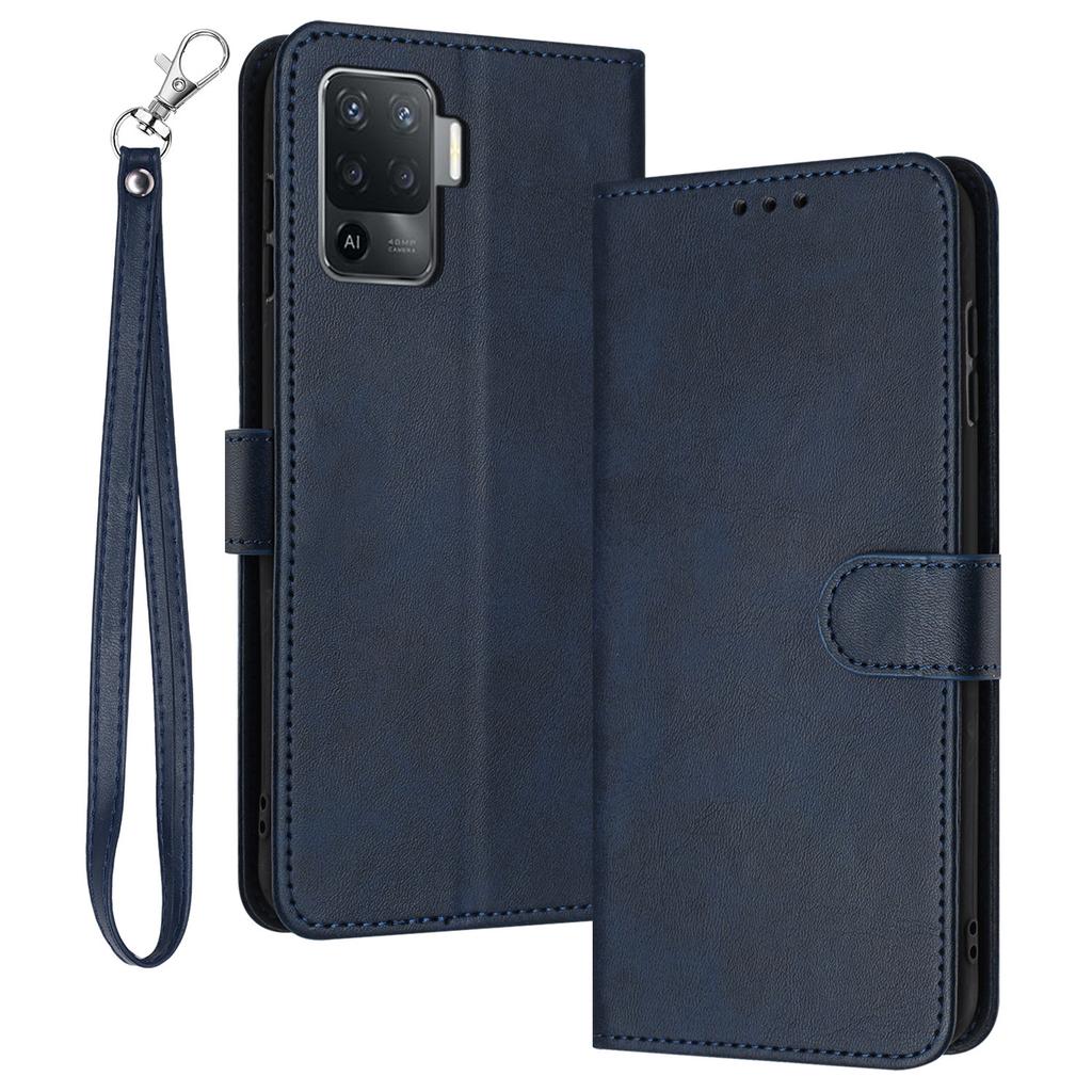 For Oppo F19 Pro/F19 Pro+ 5G/A94 5G/A94/Reno5 Lite/A95 5G/Reno6 Z/Reno5 Z/Reno5 F Case Leather Phone Wallet Cover