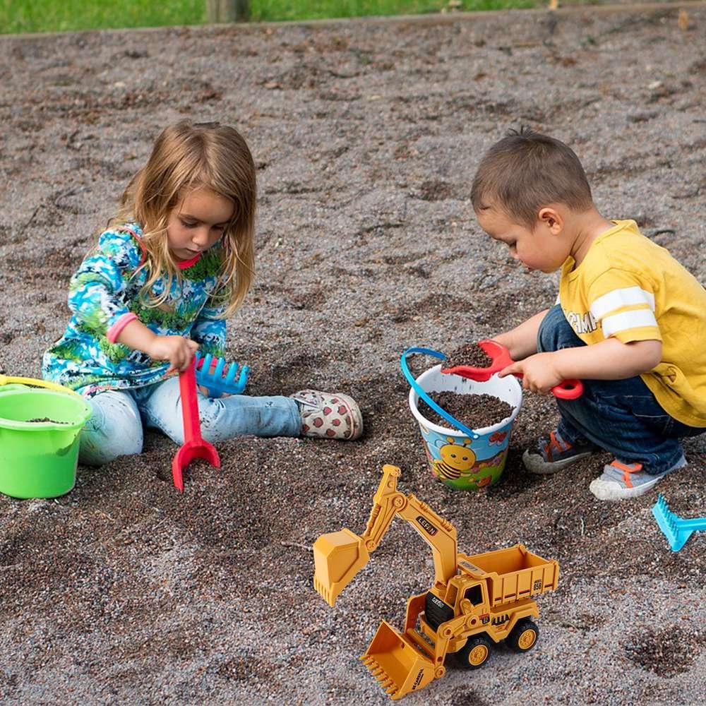 Yellow Engineering Car Toy ABS Dump Truck Model Toy Fashion Children Excavator Toy  Parent-child