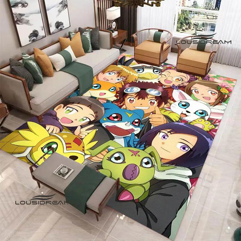 3D Digimon Cartoon Printed Carpet Non-slip Carpet Yoga Mat Carpets for Living Room Area Rug Home Bedroom Decor Birthday Gift