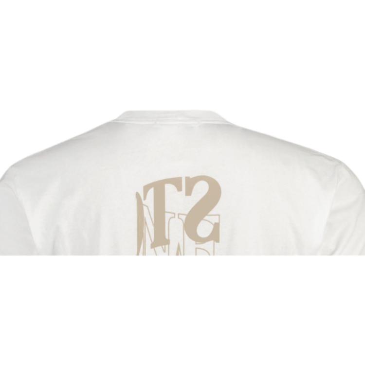 STONE ISLAND Ss23 Rückseite Buchstabendruck Rundhalsausschnitt Kurzarm Normales T-Shirt Herren Oberteile Weiß 78152NS87-V0001