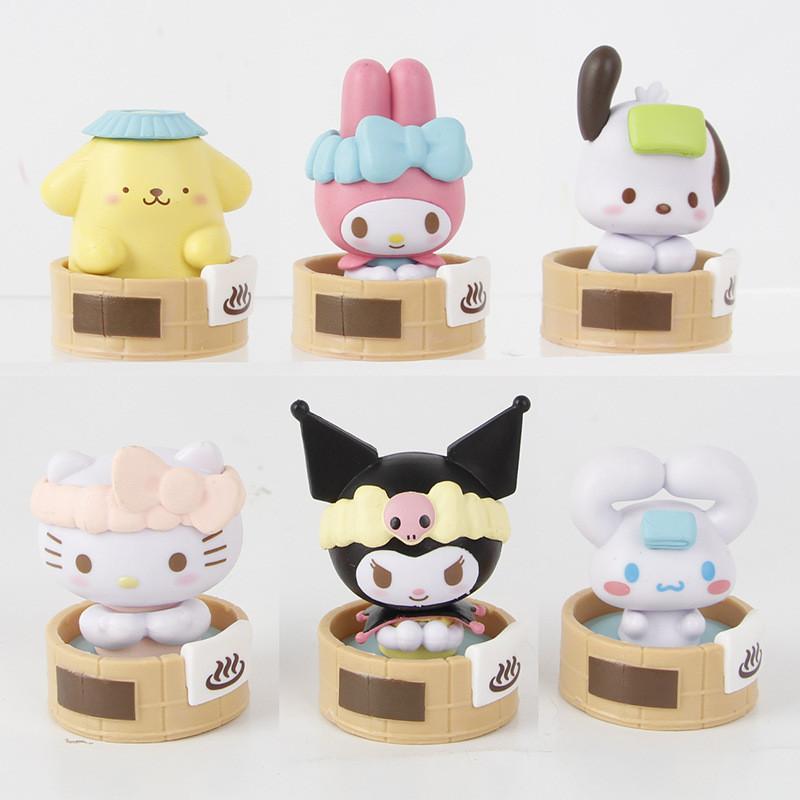 Adorable Sanrio Kuromi Bath Toy Model Figure Blind Box Collectible Set Pvc Material