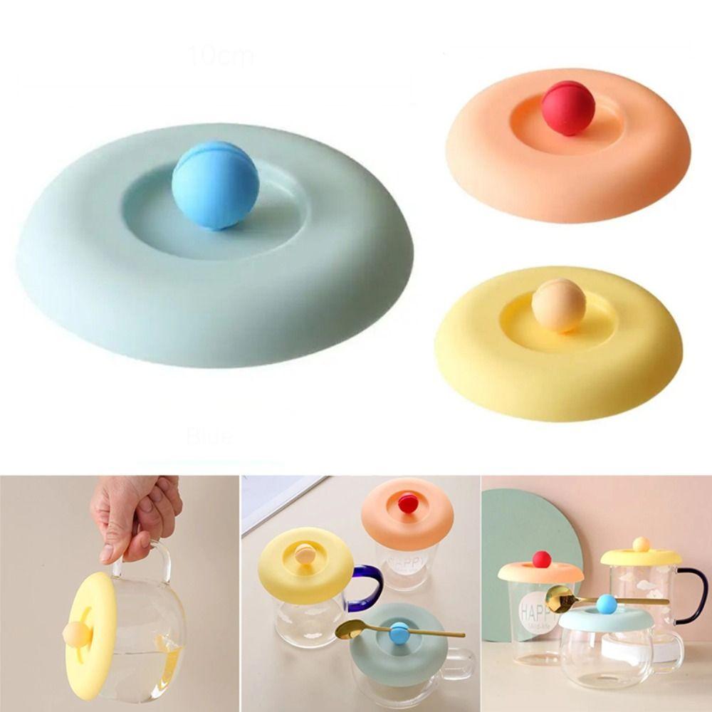 Silicone Water Cup Lid Round Coffee Mug Sealed Cap Universal Cup Cover