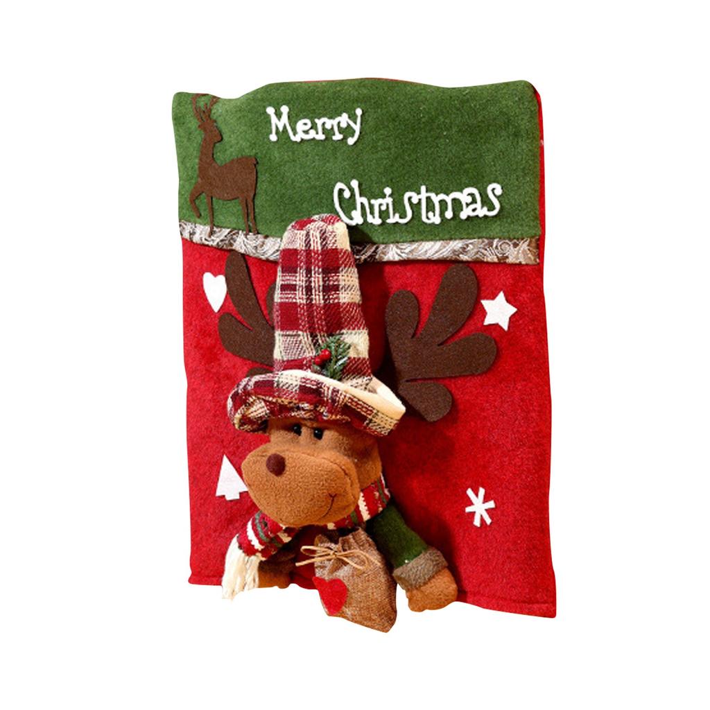 1PCS Christmas Chair Cover Red Santa Claus Dining Chair Cover for Home New Year 2025 Table Christmas Decoration Xmas Gift