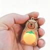 Leuke Kapibara Sleutelhanger Met Verlichte Lichtgevende Schattige Kapibara Anime Verlichting Sleutelhanger Mini Poppetje Creatieve Sleutelhanger Decoratief Cadeau Speelgoed