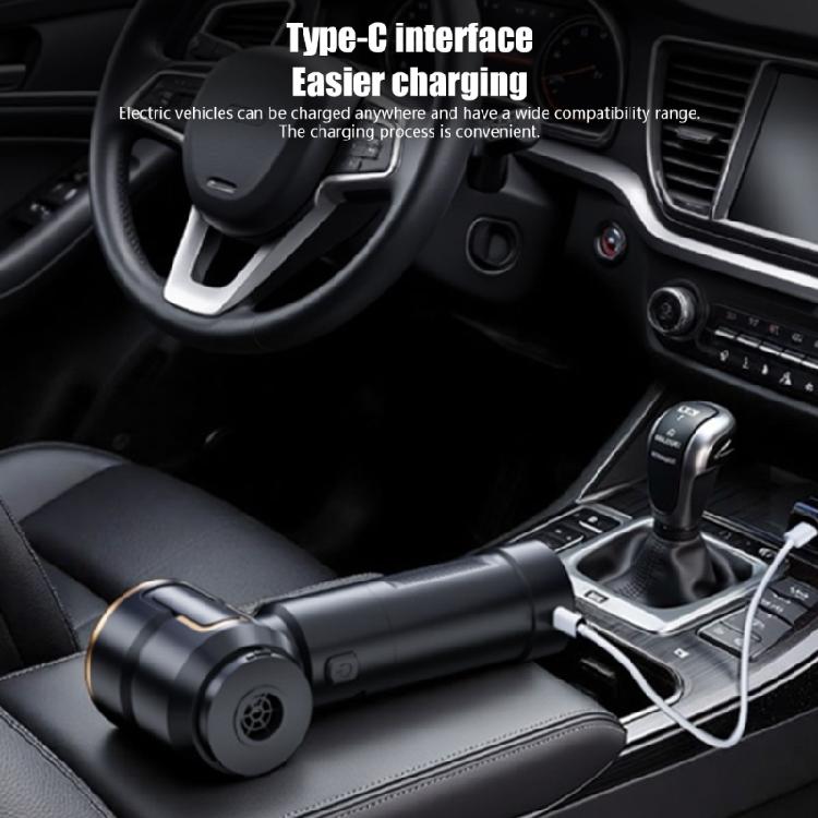 Multifunctional Car Vacuum Cleaner Featuring Removable Battery For Emergency Use High Suction And Easy Type C Charging