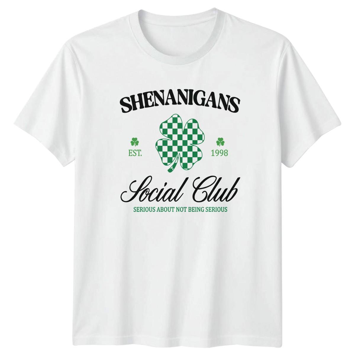 Shenanigans Social Club Est 1998 T-Shirt Irish Humor Party St Patricks Day M