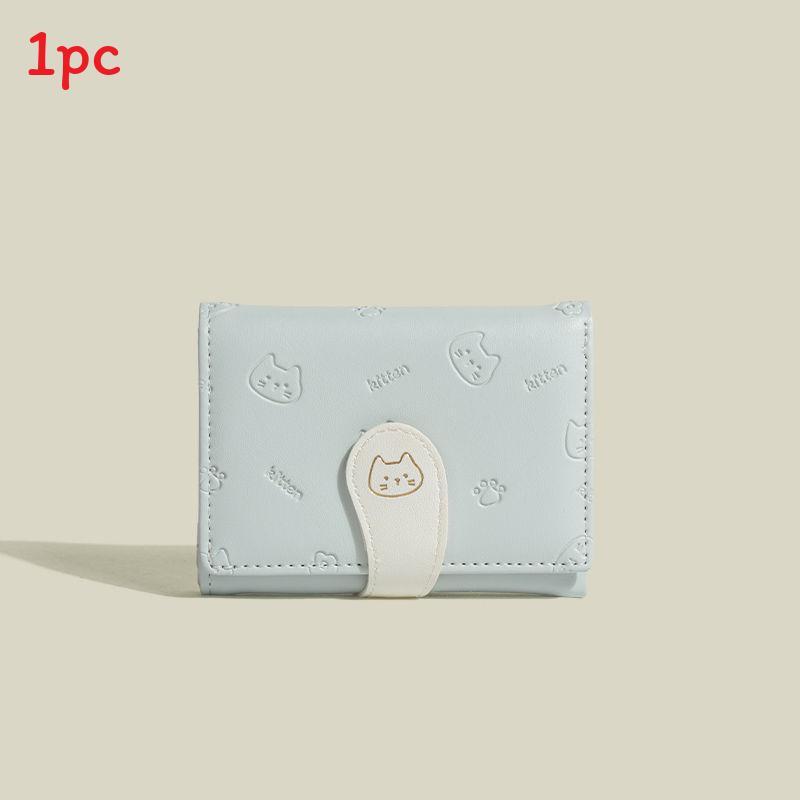Pharaoh Egypt Cat Cartoon Short Wallet With Multiple Card Slots For Daily Use