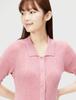 Snidel Home Sorbet Touch Ribbed Collar Pullover SHNT222009 Pink F Women's