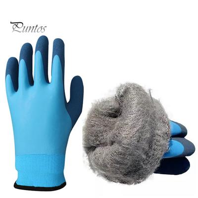 1 Paar Winter-Arbeitshandschuhe, warmes Plüschfutter, rutschfest, wasserdicht, Handschutz, Hausarbeit, Gartenarbeit, Outdoor-Gartenhandschuhe aus Latex