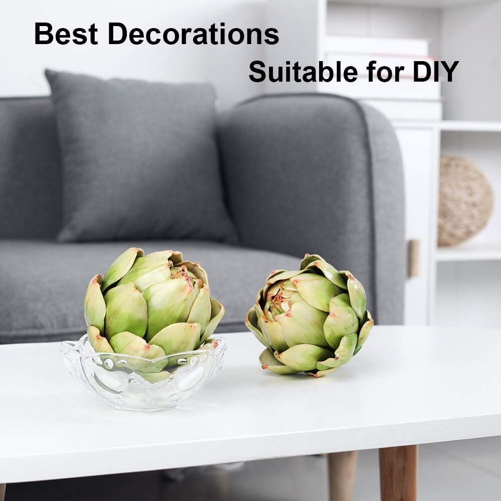 Creative DIY Large Artificial Artichoke Kitchen Decoration Handmade Fake Vegetables and Fruits Faux Artichokes Home