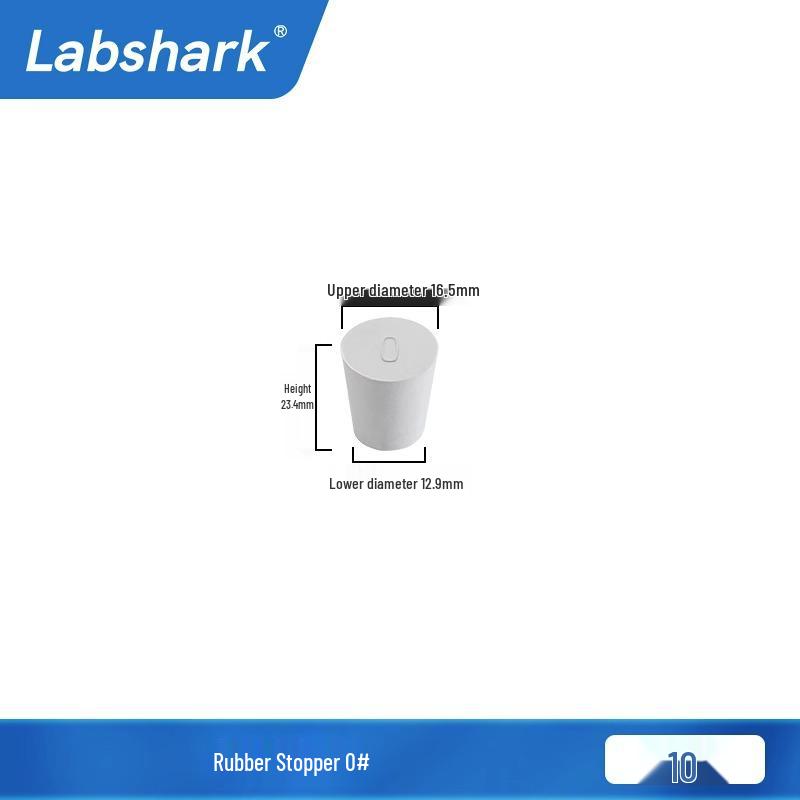 Коническая колба Эрленмейера Labshark с резиновой пробкой и шлифом - Дышащее, термостойкое уплотнительное решение.