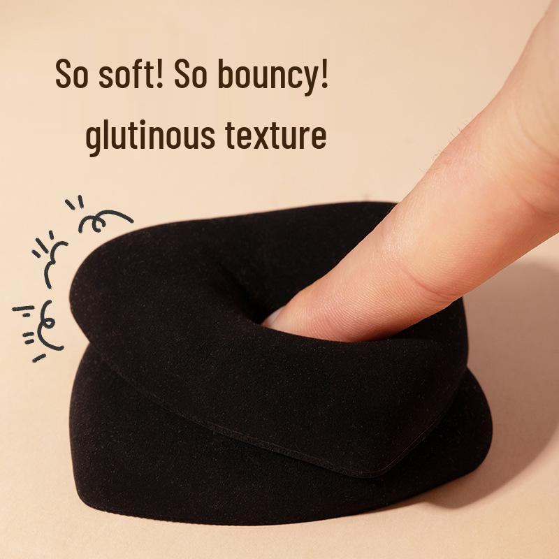 Triangle Black Puff Cushion - Super Soft, Thick Marshmallow, Dual Use for Wet/Dry Makeup Concealing & Setting. Doesn't Absorb Powder.