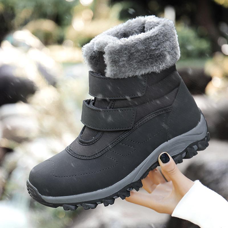 Damen Winter Warme Schneestiefel Futter aus Kunstfell Wasserdichte Stiefeletten Rutschfeste Outdoor-Schuhe Damen Wander- und Sportschuhe