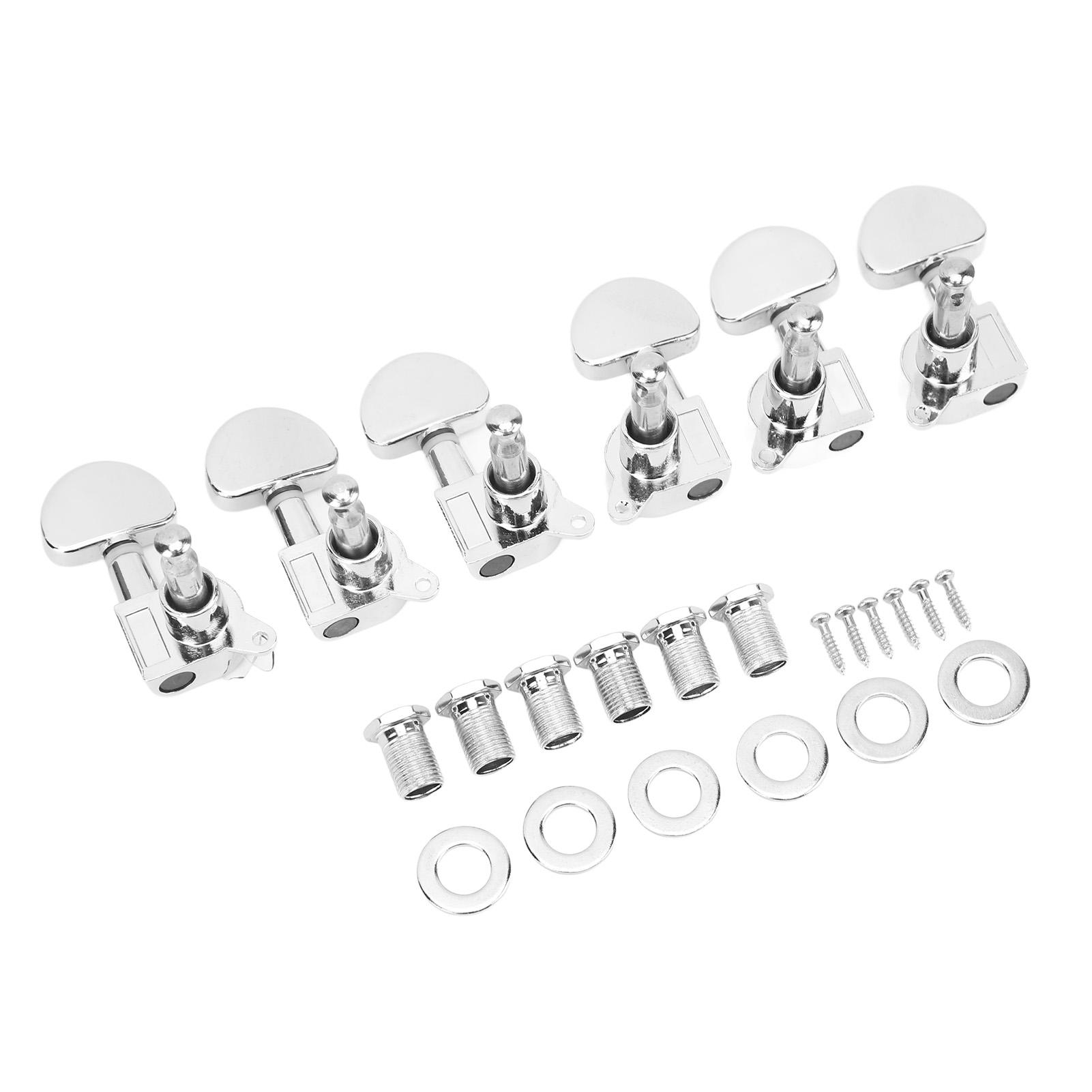 3R3L Колки для гитары с блокировкой, полукруглые головки, сверхпрочные, с внутренним механизмом, конические, колки для настройки струн, серебристые