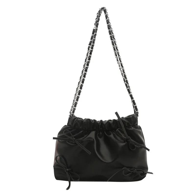 Simple Casual Fashion Shoulder Women's Bag Large Capacity  Spring New Simple Casual Classes Commuter Bucket Bag