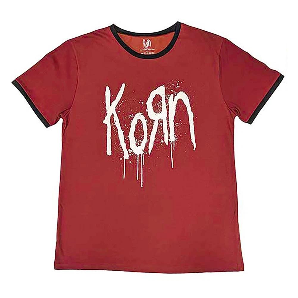Men s Korn Logo T-shirt Large Red 2XL
