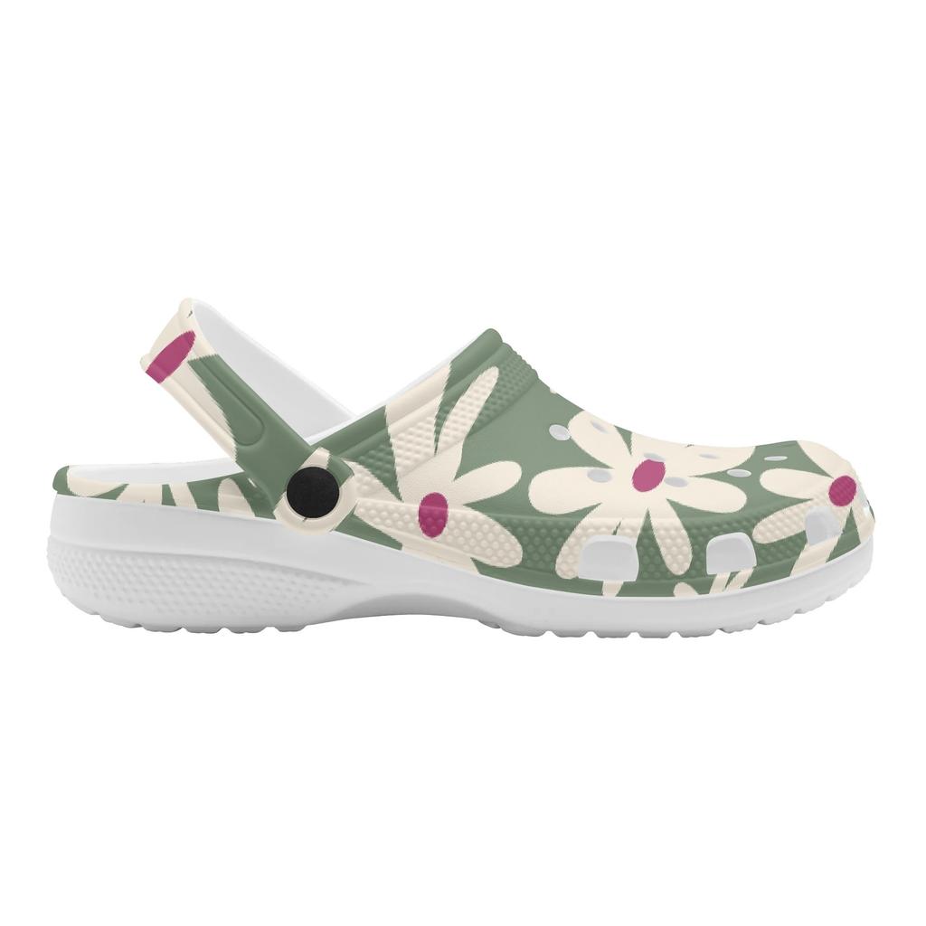 Allover Print EVA Clogs Adult Unisex Flexible Lightweight Slip On Casual Shoes Soft Sole Summer Sandals Lightweight Daily Wear