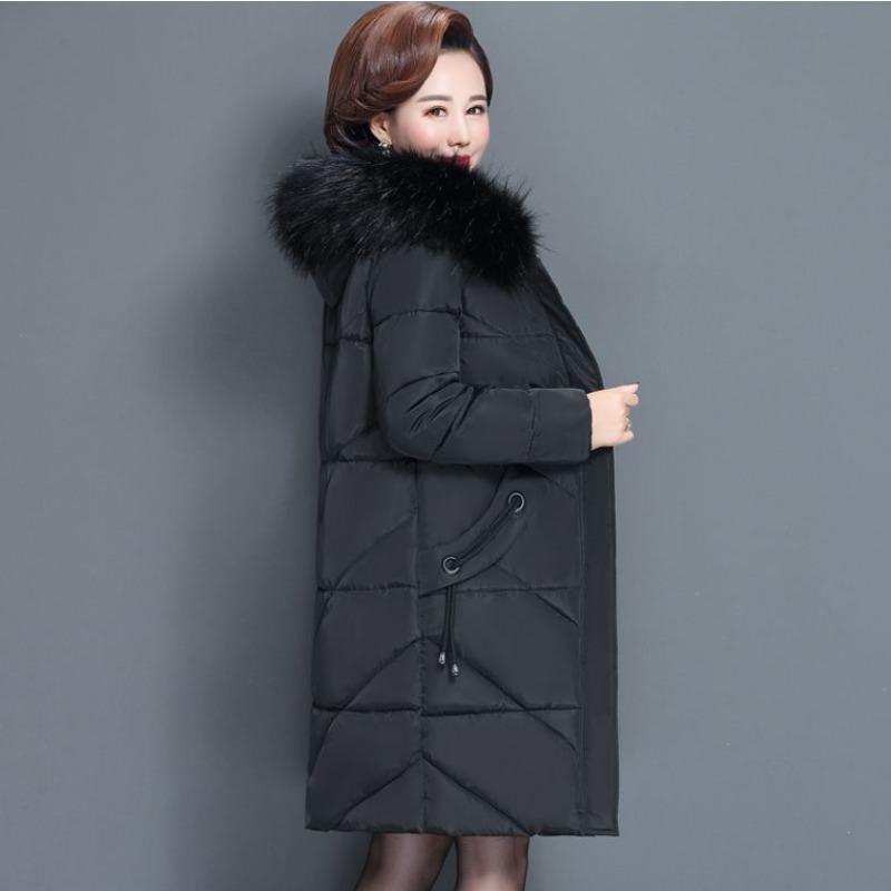 Plus Size 6XL Women's  Winter Cotton Padded Jackets Middle-aged  Mother's Down Jackets  Warm Thick Parkas