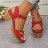Women's Peep Toe Hihg Heel Sandals Summer Gladiator Shoes Chunky Heel Platform Women's Sandals Flower Ladies Heeled Shoes