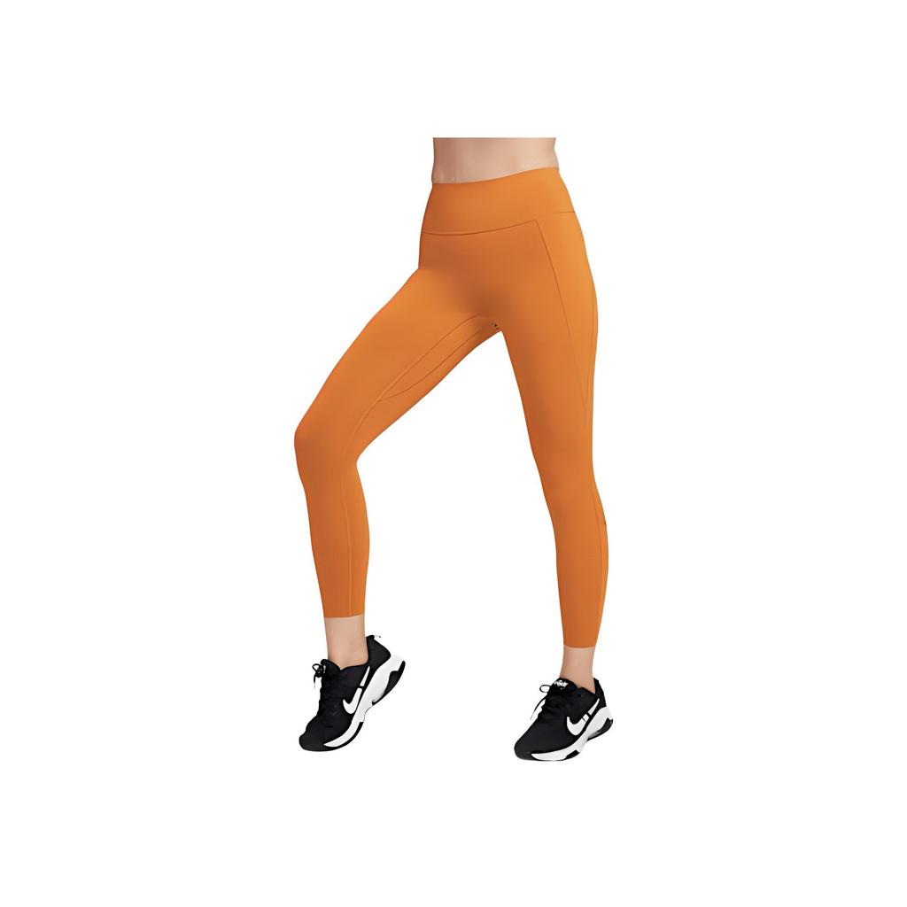 Nike Solid Logo High-Waisted Butt-Lifting Leggings Women Leggings Orange HQ6814-815