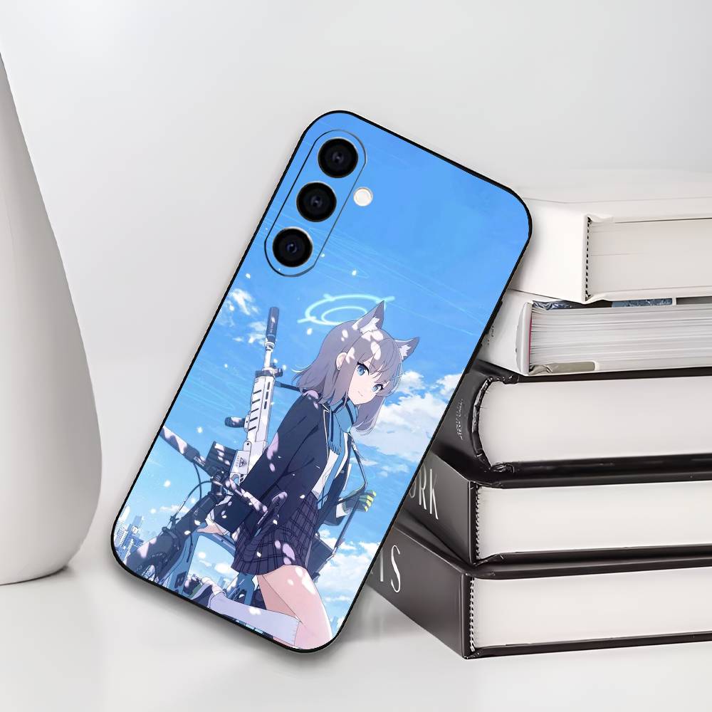 Blue S-Shiroko A-Archive Soft Phone Case for Samsung Galaxy A73/A72/A71/A70/A53/A52/A51 Samsung a50 30s 50s