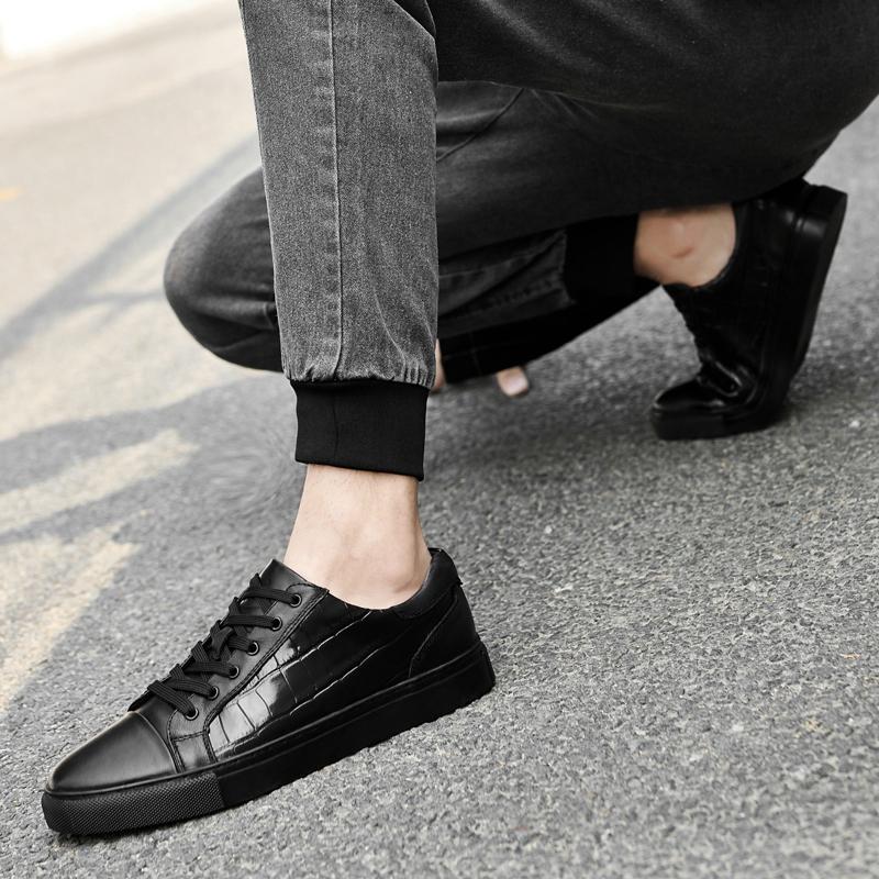 Echtschuhe Herren Schnürschuhe Frühling Herbst Flats Outdoor Herren Freizeitschuhe Weiches Rindsleder Herrenschuhe Herren weiße Schuhe