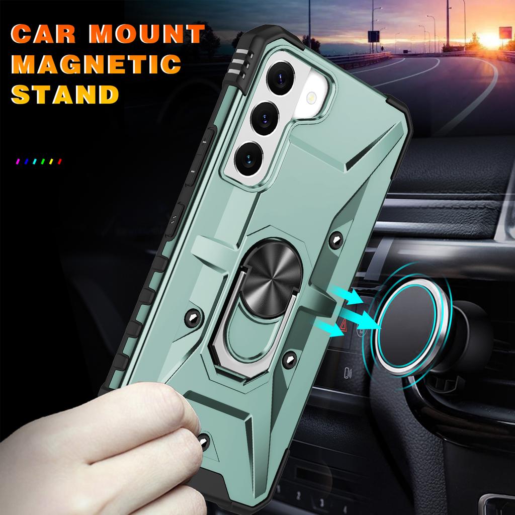For Samsung S23 Ultra Anti -Scratch Metal Ring Holder Case For Samsung Galaxy S23 Ultra S22 Plus S21 Fe S 23 22 21 Coque