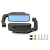 SINGERTOP Durable Square Motorcycle Rearview Mirror Set Side Mirror Rear View Racing Sport Bike Motorcycle Accessories