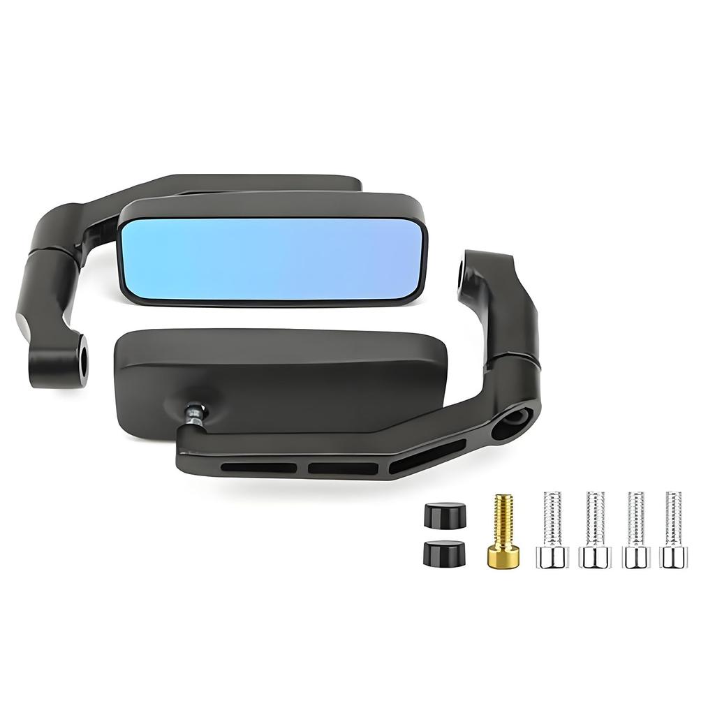SINGERTOP Durable Square Motorcycle Rearview Mirror Set Side Mirror Rear View Racing Sport Bike Motorcycle Accessories