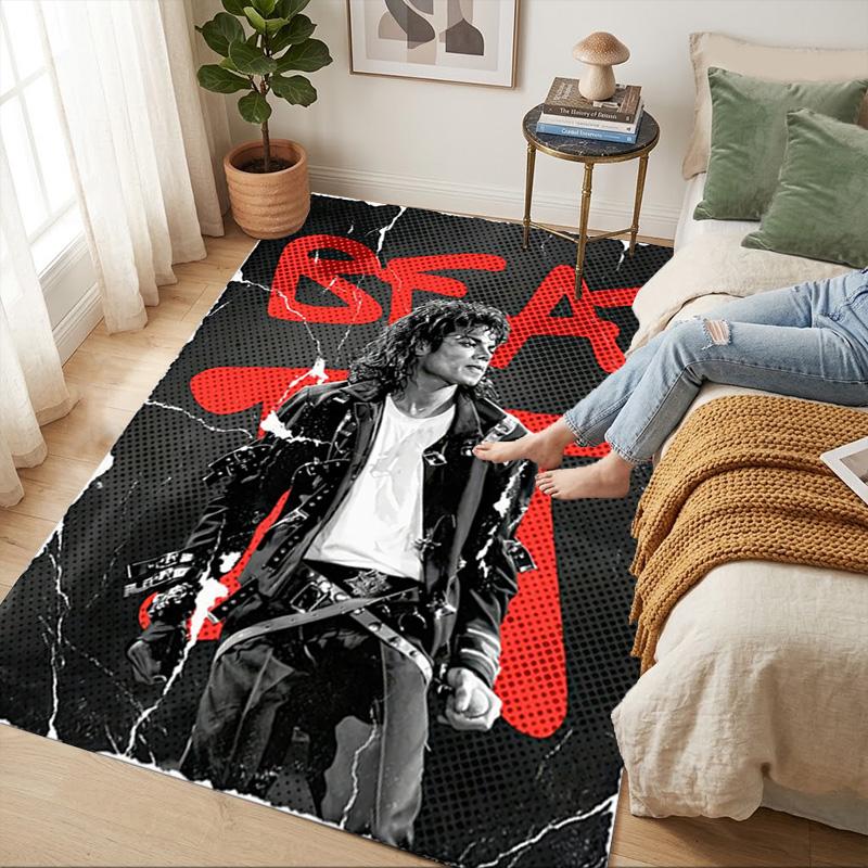 Michael Jackson Living Room Nonslip Area Rug Soft Carpet For Bedroom Gameoom Playroom Sofa Office Home Decor Doormat