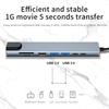 Xiaomi USB C Hub 8 In 1 Type C 3.1 To 4K HDTV Adapter with RJ45 100Mbps SD/TF Card Reader PD Fast Charge for MacBook Notebook Laptop