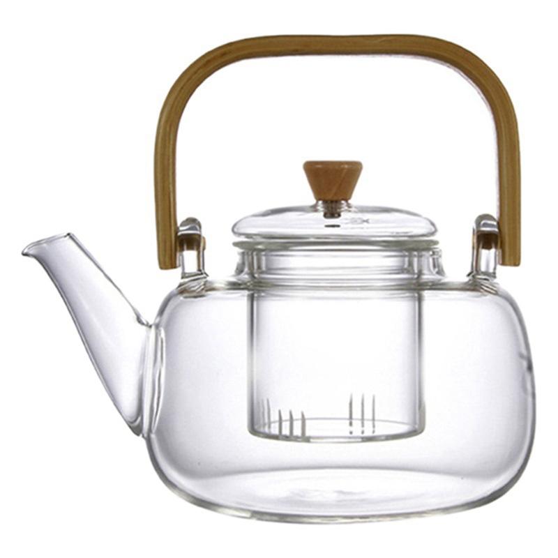 A95I-Dual-Purpose Handle Steaming Boiling Large-Capacity Heat-Resistant Thickened Glass Teapot Tea Pot Kettle Tea Set