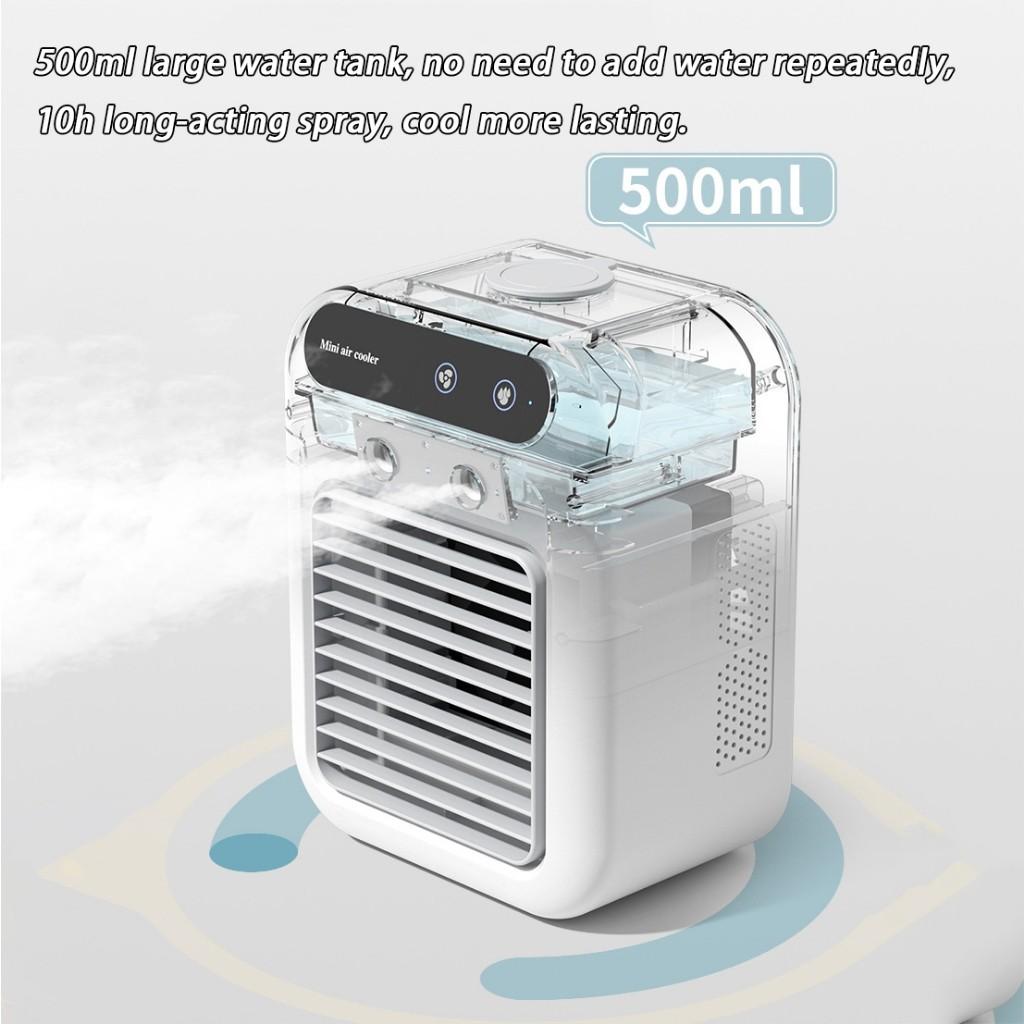 Mini Water-cooled Fan USB Charging Version Portable Fan Air Cooler Household Desktop Humidifying Air Conditioning Fan