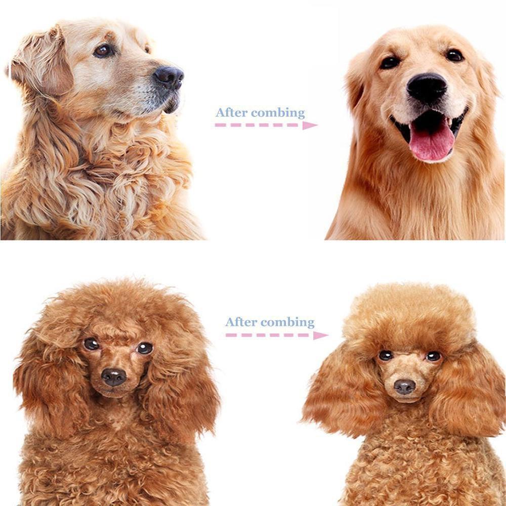 Dog Cat Comb Pet Fur Knot Cutter Grooming Shedding Tools Hair Remover Brusher Double Sided Hairdressing Pet Comb Deshedding Brush Pet Products