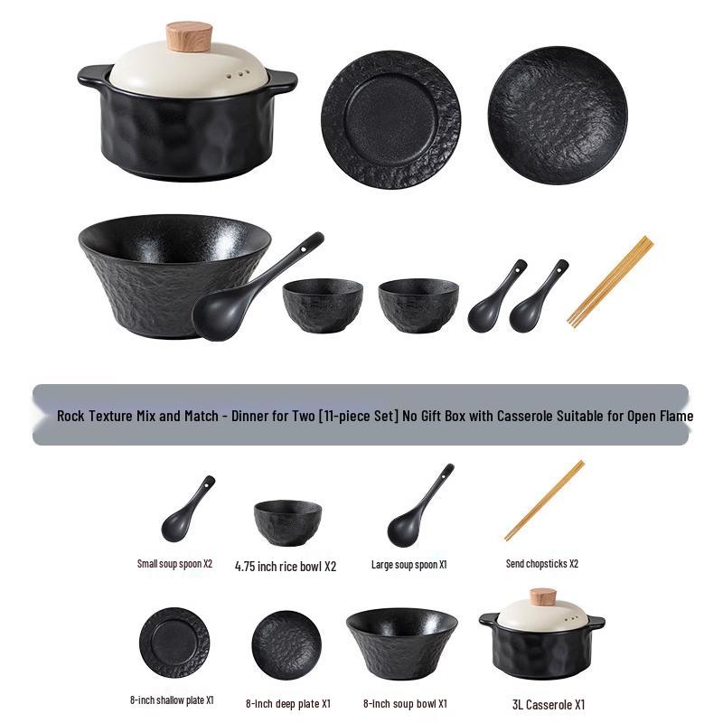 Huazao Baijia AQ Chinese Underglaze Ceramic Dinnerware Set