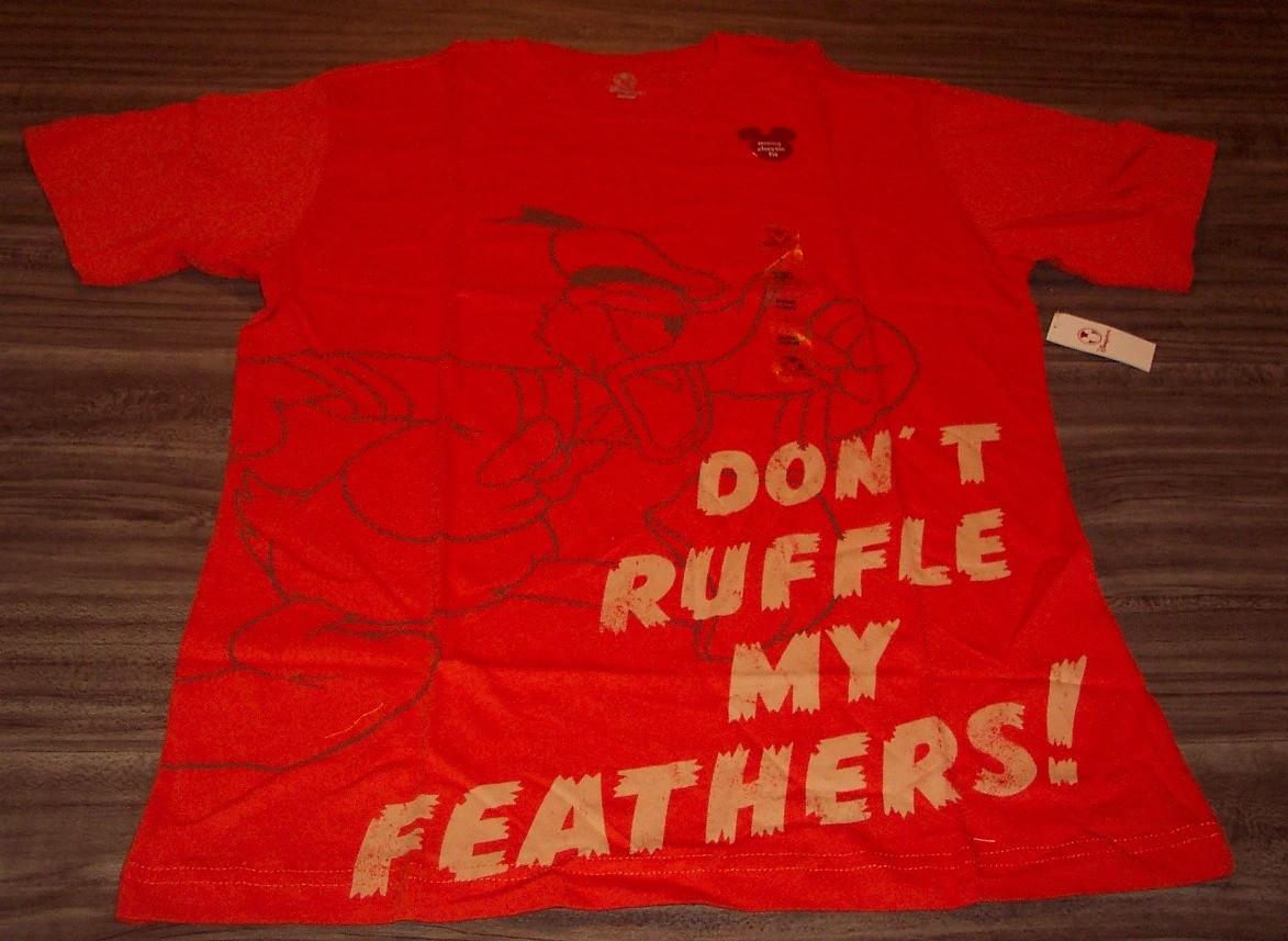 Walt Disney Store DONALD DUCK Don t Ruffle My Feathers T-shirt SMALL NEW M
