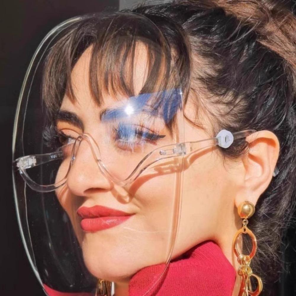 2pcs Splash Proof Full Face Protective Mask Dust Proof See Through Goggles  Workplace Safety