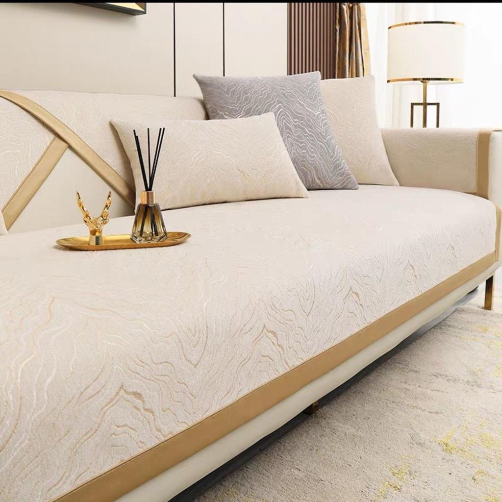 Modern Simple Four Seasons Universal Non-Slip Light Luxury Full Set Cushion Sofa Cushion Backrest Towel Anti-Scratching