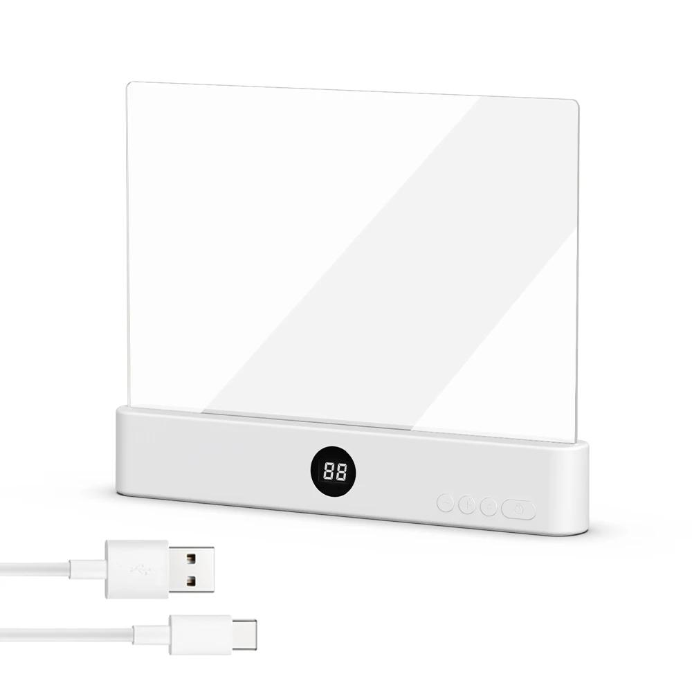 LED Flat Panel Book Light USB Charging Eye Protection Night Vision Reading Lamp for Students Indoor Use 2 in 1 Night Lights