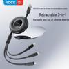 ROCK G16 3-in-1 Retractable Charging Cable