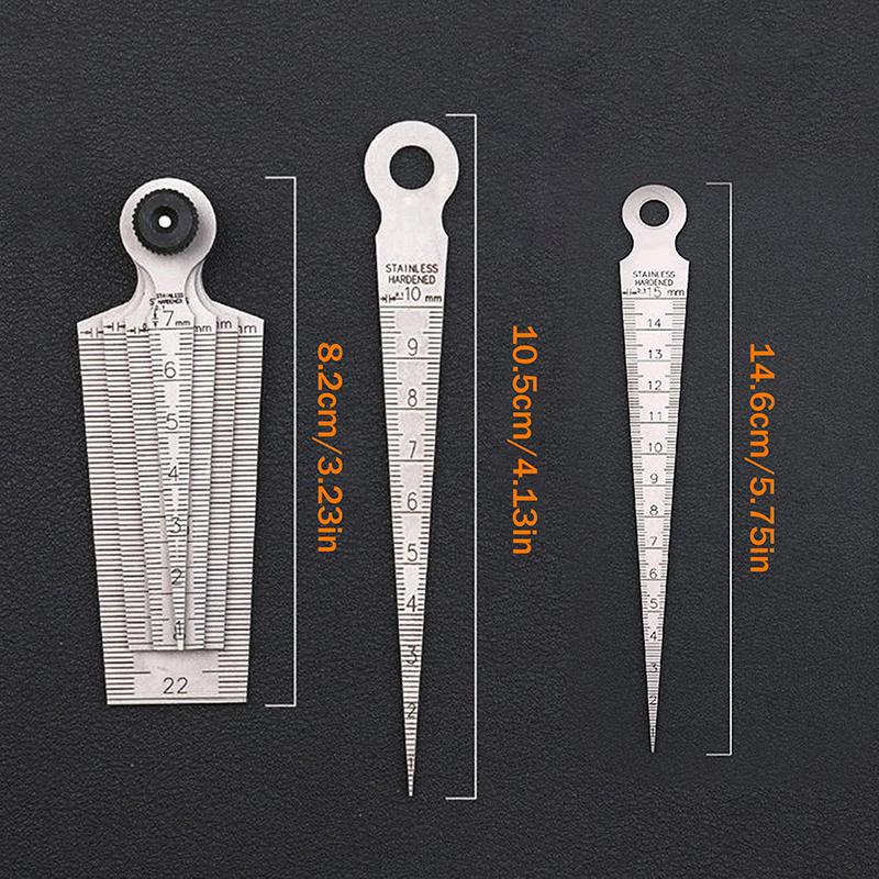 Multi-size Stainless Steel Hole Measuring Tool Taper Gauge Feeler Inner Diameter Ruler Measuring Probes Aperture Measurement
