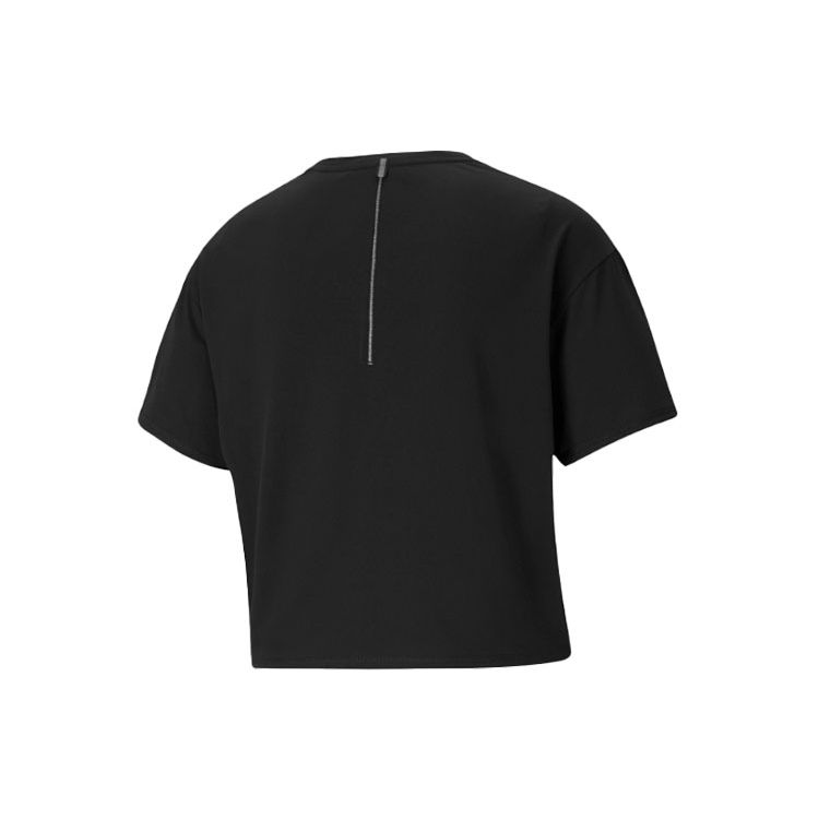 Puma Run Cooladapt Reflective Print Running Training Short Sleeve T-Shirt Women Tops Black 520194-01