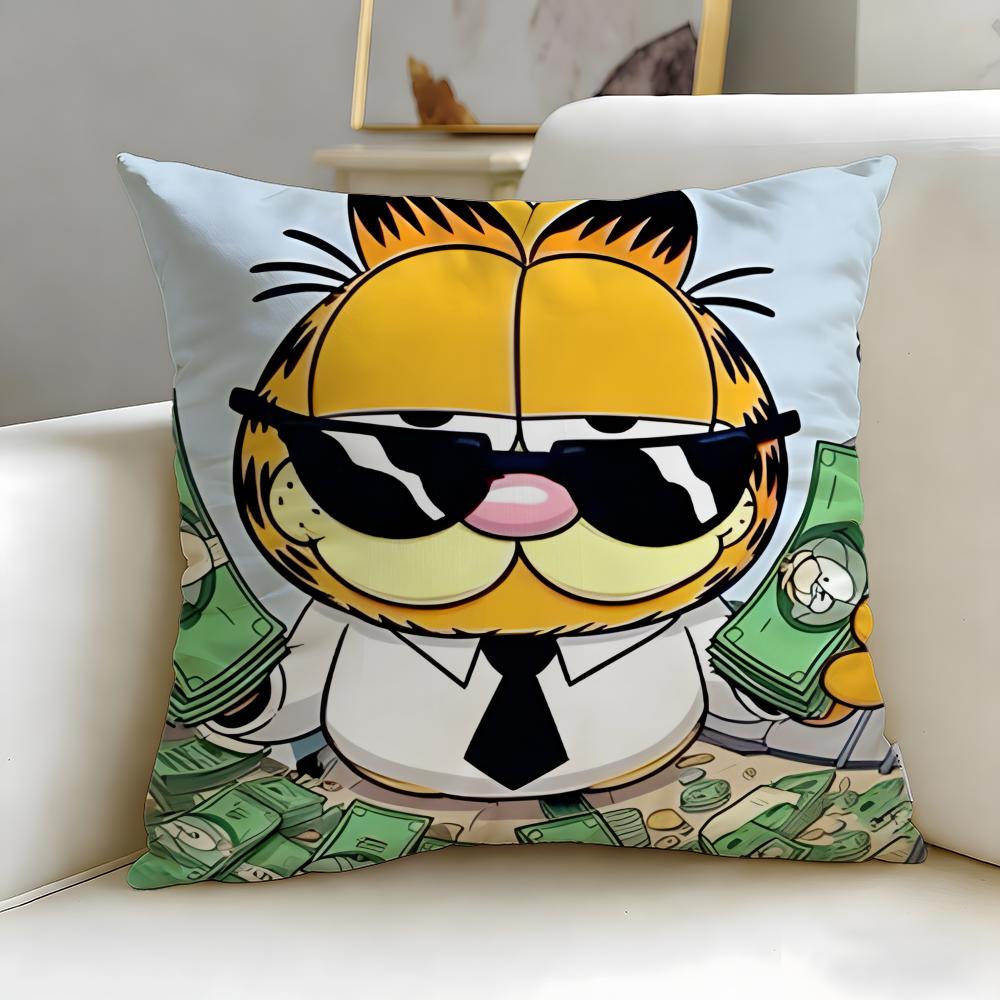 Federa Cuscino Classica Cartone Animato Garfield Morbida e Facile da Lavare – Versatile per Divano, Letto, Viaggio e Ufficio