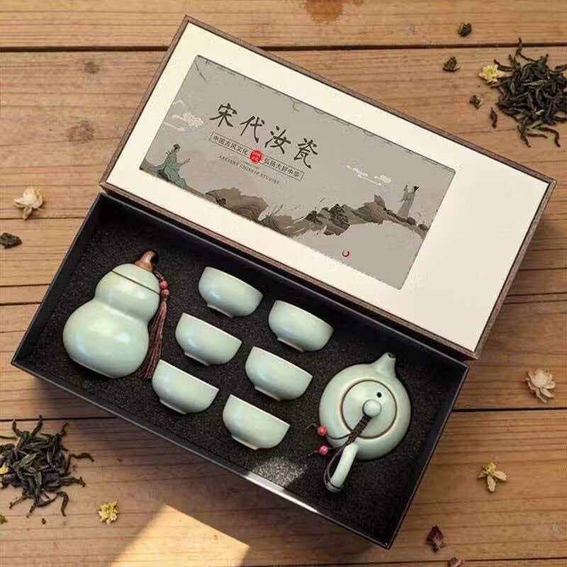 Song Dynasty Ru Kiln Ceramic Tea Set