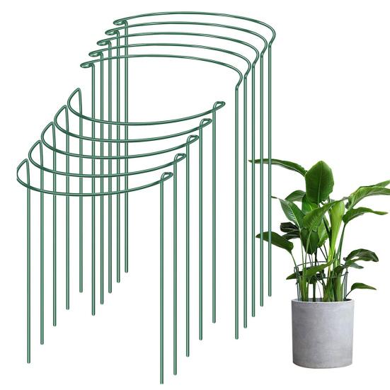2Pcs Plant Support Stake Half Circle Plant Support Ring Peony Tomato Hydrangea Plant Cage Tall Potted