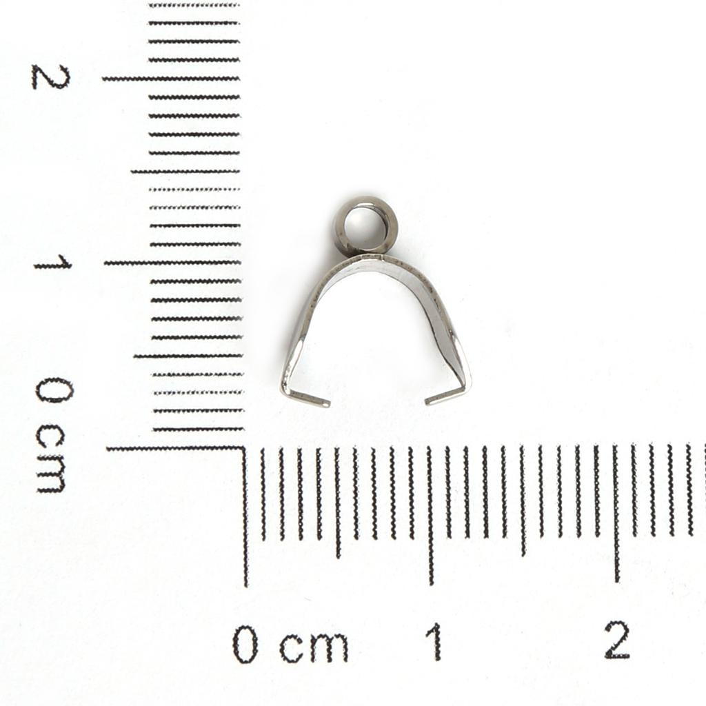 20pcs Clasps Stainless Steel Pendant Pinch Clips Bails Charm Necklace Connectors Beads Jewelry Findings DIY